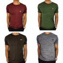 Kit 4 Camisetas Masculinas Dry Fit Malha Fria Moda Fitness Manga curta para academia