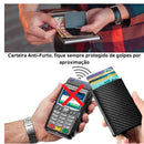 Carteira Masculina em Fibra de Carbono Porta-Cartões