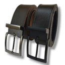 Kit 2 Cintos Masculinos Couro Sintético - 125 CM / TAMANHO AJUSTÁVEL.