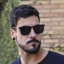 Óculos de Sol Masculino Minimalista Retangular
