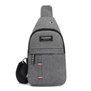 Bolsa de Ombro Masculina Anti-Roubo com Carregador USB