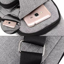 Bolsa de Ombro Masculina Anti-Roubo com Carregador USB