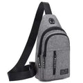 Bolsa de Ombro Masculina Anti-Roubo com Carregador USB