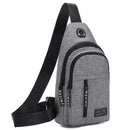 Bolsa de Ombro Masculina Anti-Roubo com Carregador USB